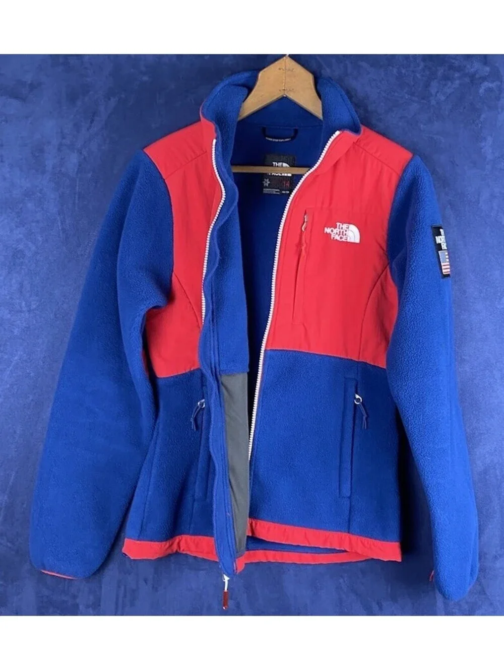 The North Face RU/14 Denali Olympics Fleece Jacket Womens Size XS /S Colorblock